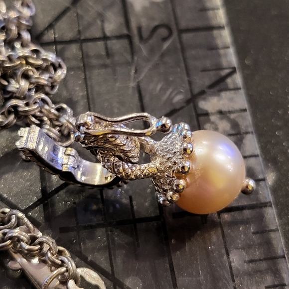 Judith Ripka Sterling Silver 925 Chain with Pearl Pendant Necklace - Picture 7 of 8